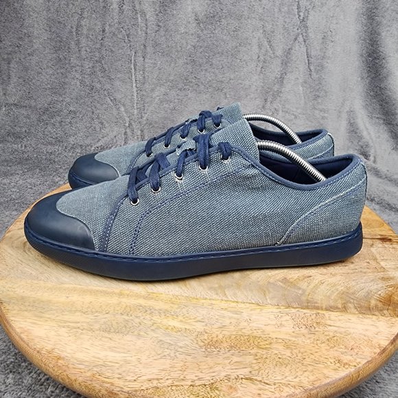 Fitflop Christophe Casual Shoes Men's Size 11 Blue Canvas Cap Toe Sneakers - Picture 3 of 10